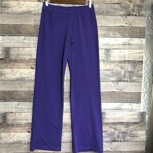 GK ELITE Sport Purple Pull on Pants Loose Leg Stretch Waist Adult Medium